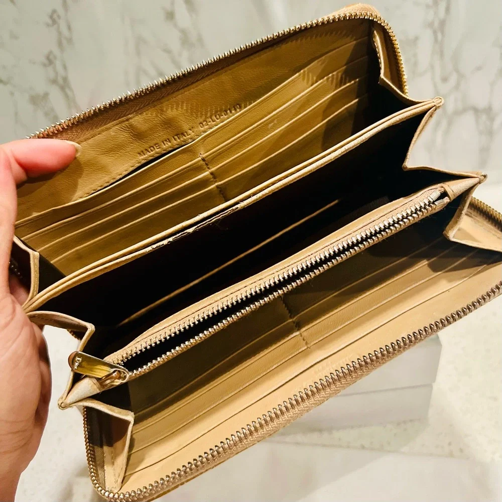 Lady Dior Yellow Cannage Long Wallet